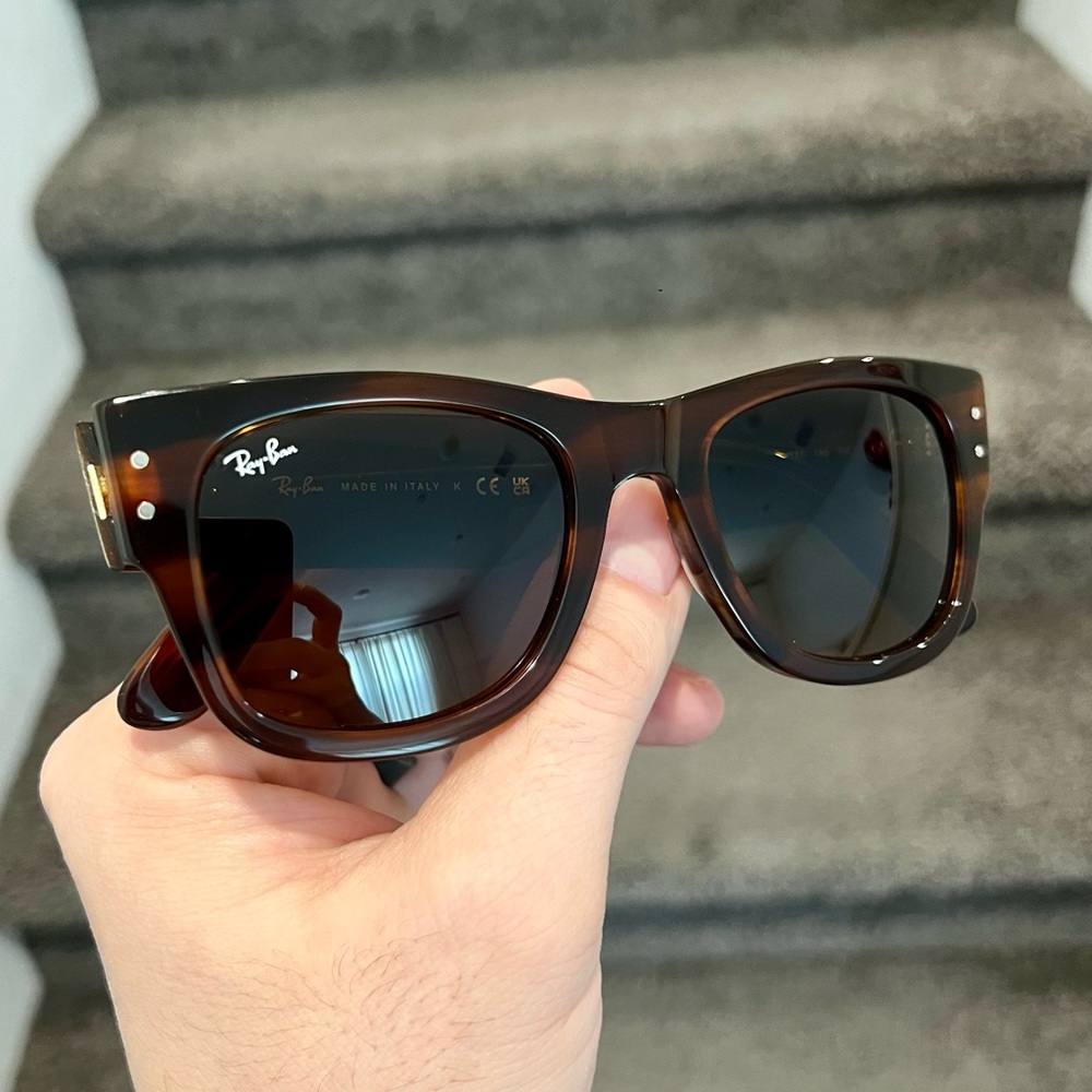 NEW Ray-Ban RB0840s Mega Wayfarer Sunglasses - Brown - Picture 2 of 6